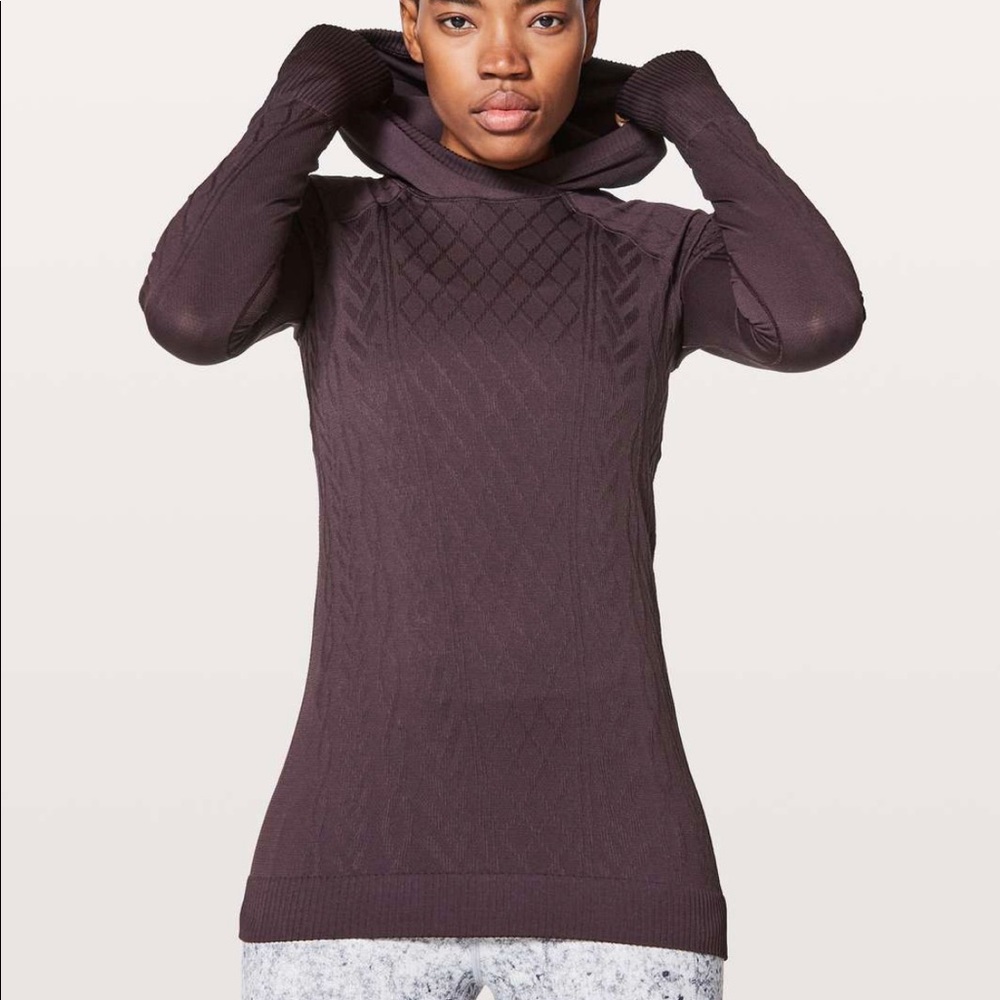 Lululemon Rest Less Hoodie in black cherry